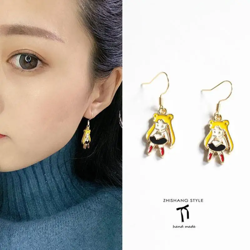 

Милые моряки Мун, волшебные серьги-гвоздики для девушек, милые аниме аксессуары из стерлингового серебра, серьги-клипсы, подарок для девушк...