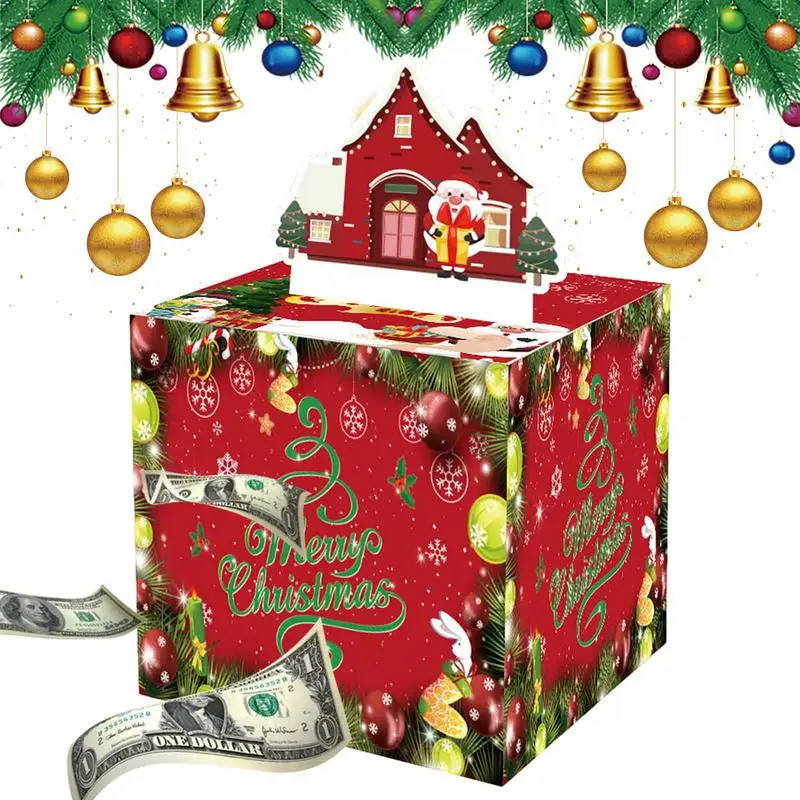

Funny Christmas Money Gift Box Cash Pull Gift Box Money Pulling Box Cash Gift Box Making Surprise Toy Pull Money Decoration Box