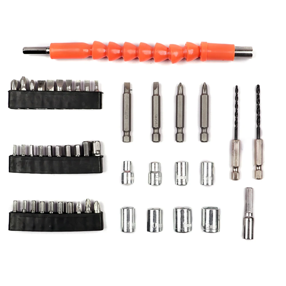 

47pcs 2 Position Handle Accessories Rechargeable LED Lighting 4V Cordless Detachable Adapter Electric Screwdriver Set Drill Head