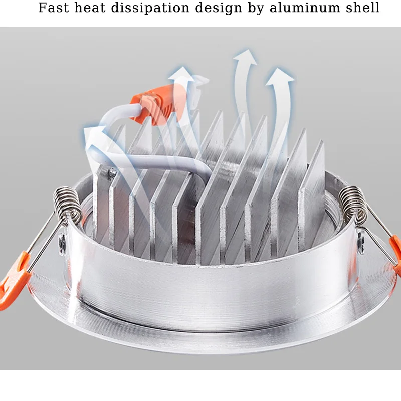 10 шт. 5 Вт алюминиевый корпус светодиодный потолочный светильник встраиваемый