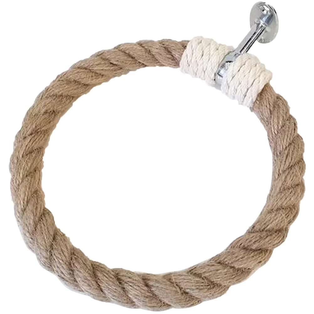 

Towel Ring Rings Bathroom Wall Home Accessories Hanger Bohemian Decor Beach Woven Holder Hanging