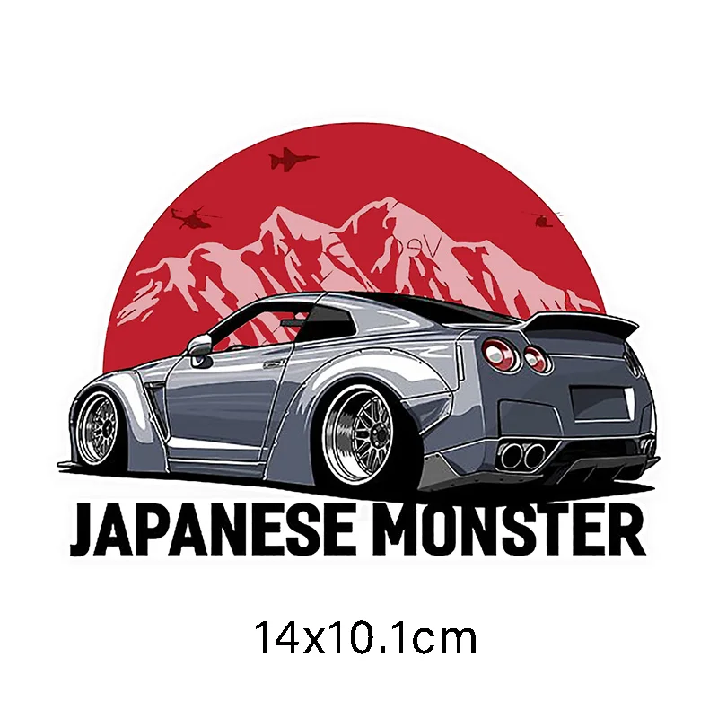 

13/17 CM Car Stickers Decor Motorcycle Decals JAPANESE MONSTER Decorative Accessories Creative Sunscreen Waterproof PVC M230
