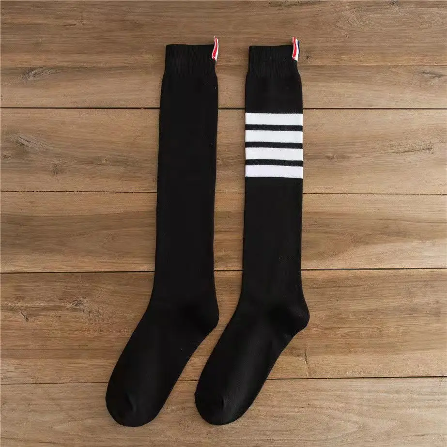 2022 Summer New Striped Women's Tube Socks JK Trend Knee-high Calf Socks Fashion Japanese Korean College Style Short Skirt Socks