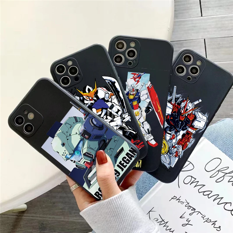 

Japanese Anime GUNDAM Phone Case For iPhone 11 13 12 Pro Max 12 13 Mini X XS XR MAX SE 6 7 8 Plus Coque Silicone Cover Soft
