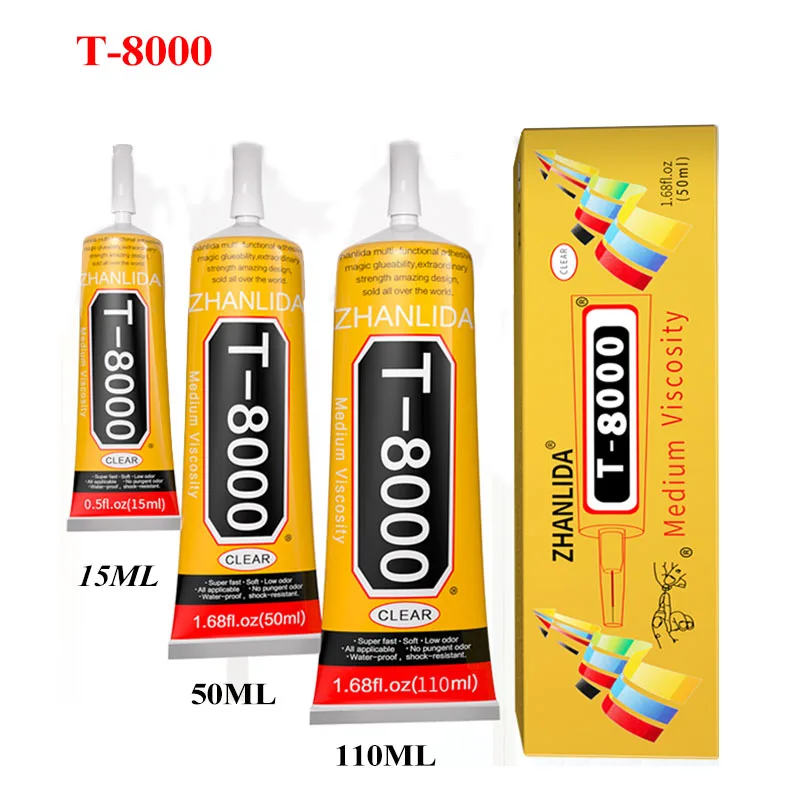 

15ml 50ml 110ML Multipurpose T-8000 Electronic Component Glue Transparent Contact DIY Phone Frame Fixing Screen Glass Adhesive