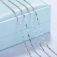 genuine simple 925 silver necklace for women box chain fading gypsophila necklaces clavicle chain not fade high jewelry gifts