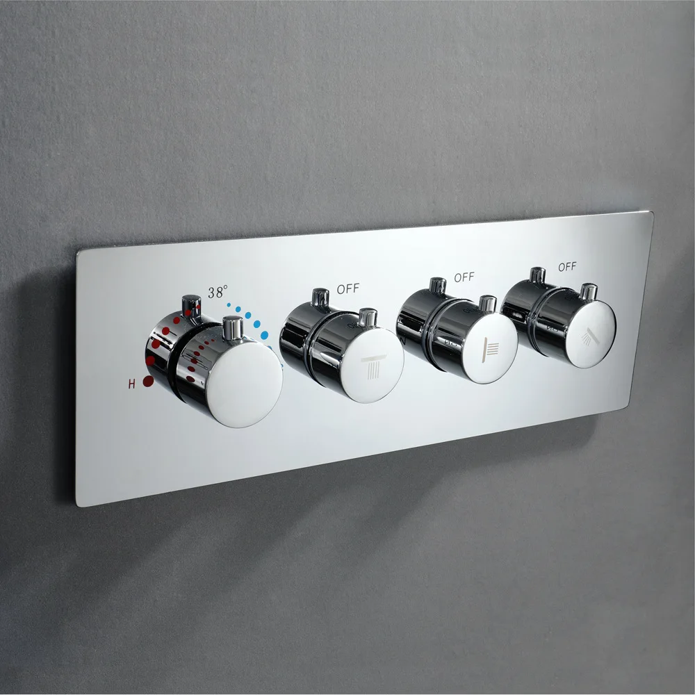

Thermostatic Shower Faucet Mixing Valve Bathroom Accessories Brass Concealed Valve Wall Mounted Shower Controller For Showerhead
