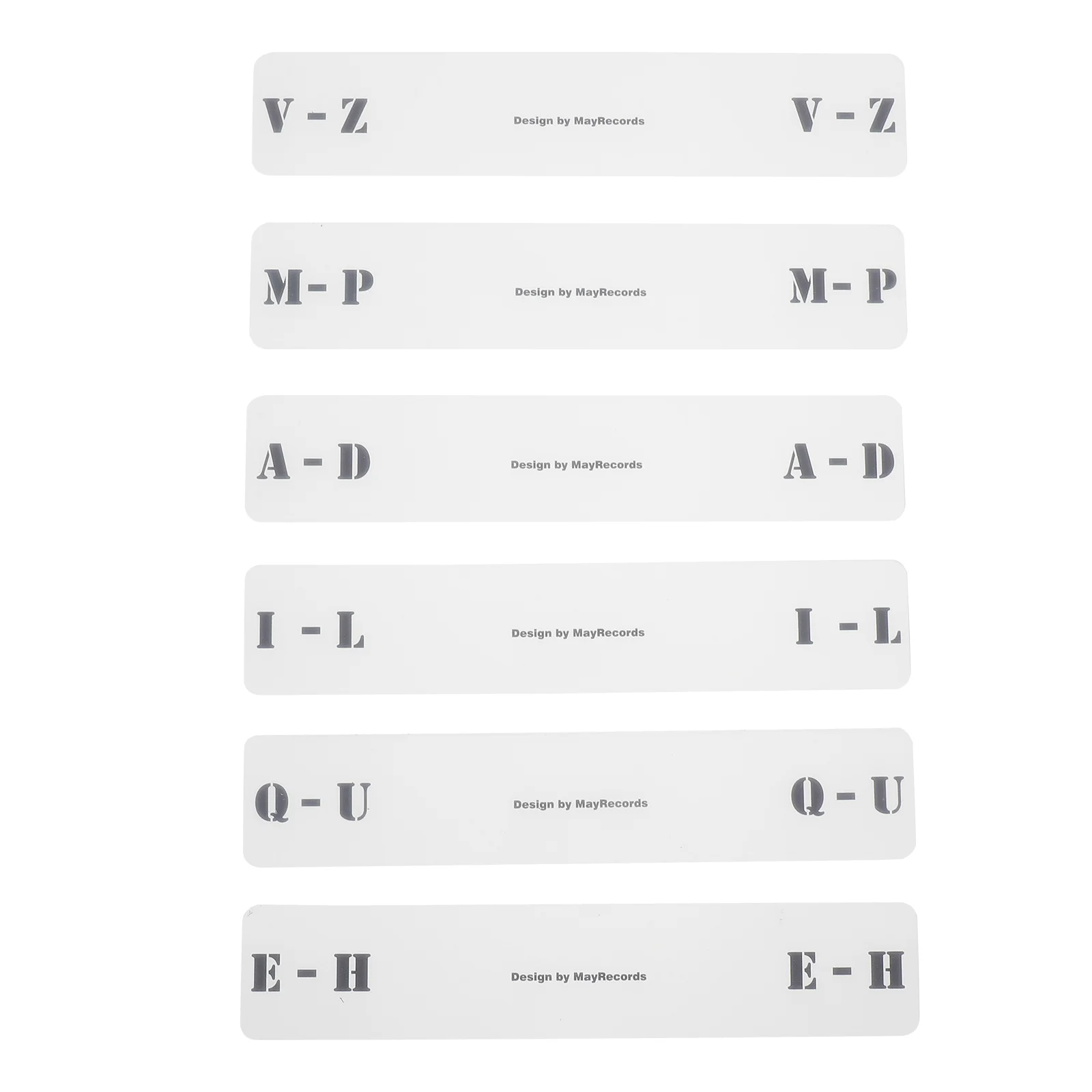 

Record Sorting Card CD Index A-Z Horizontal Label Organizer Classification Shelf Storage Category Acrylic Tags