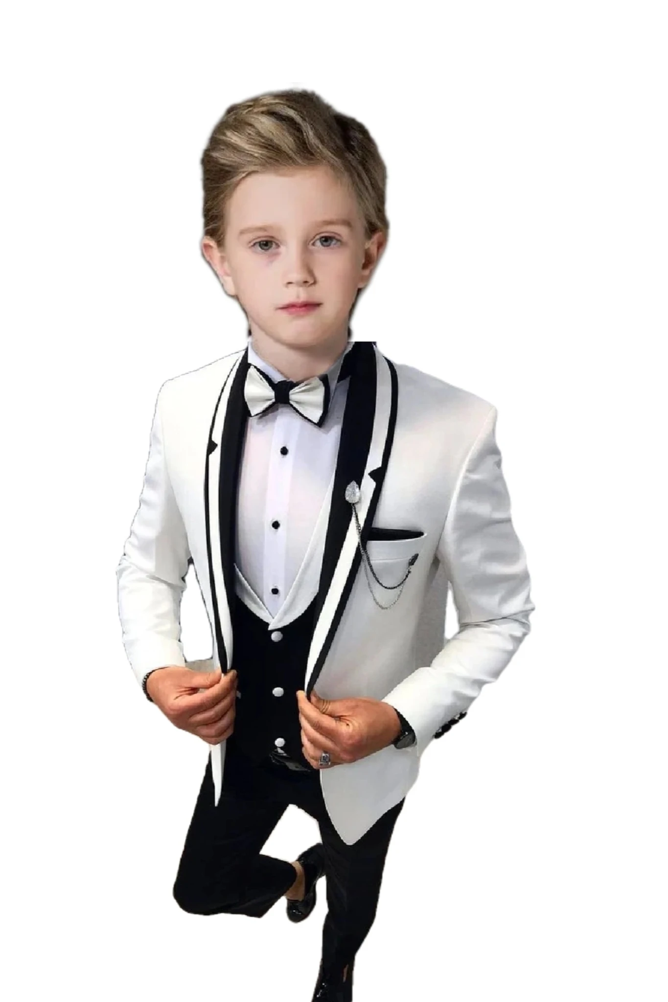

Детские костюмы, белый костюм в стиле пэчворк, свадебный костюм для подростков, детский официальный смокинг, Блейзер, Свадебная вечеринка, 3 предмета, пиджак + брюки + жилет