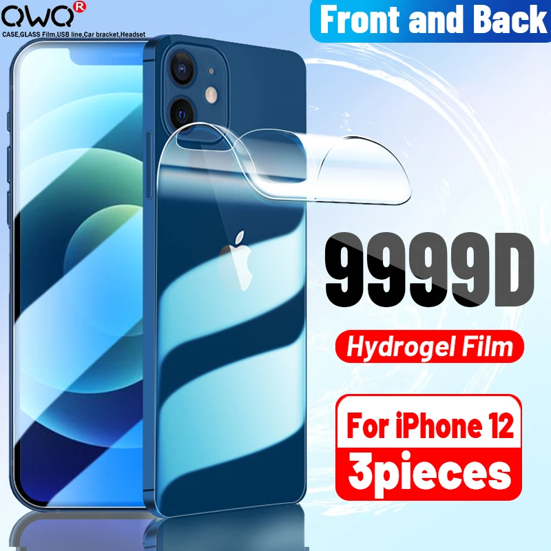 

3 шт., Гидрогелевая Защитная пленка для iPhone 11 12 Pro Max mini XR X XS Max 6 6s 8 7 Plus SE 2020