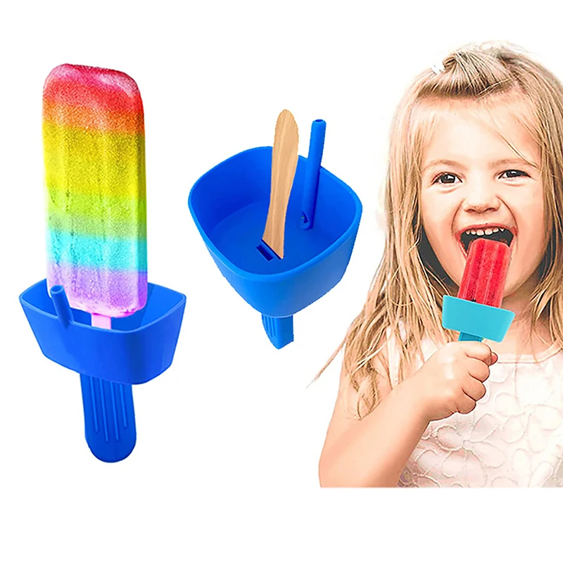 

New Drip-Proof Popsicle Rack Drip Free Ice Holder No Mess Free Frozen Treats Rack Popsicle Holder with Straw For Kids Ice Cream