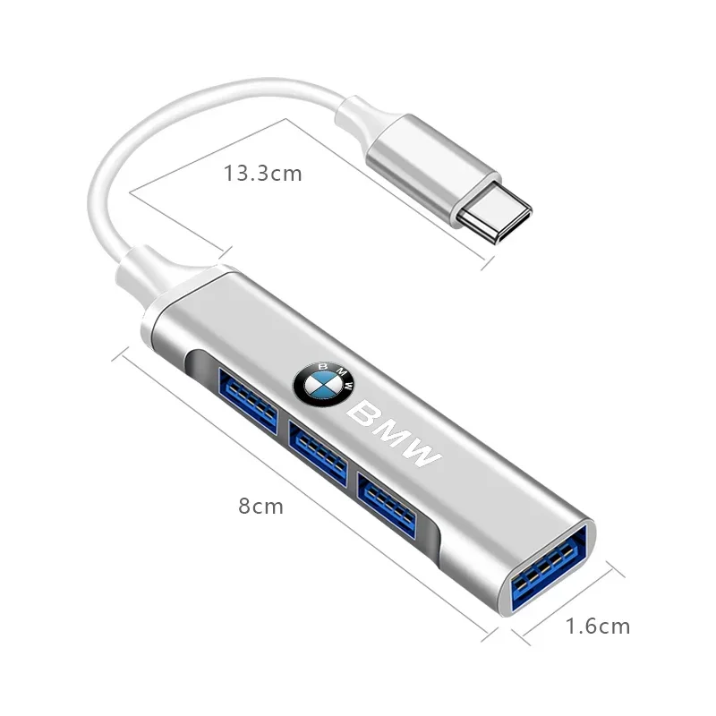 X4 X5 X6 Для BMW Новый 4IN1 Тип C к USB A 3.0 HUB Высокоскоростной многопортовый