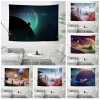 no mans sky colorful tapestry wall hanging wall hanging decoration household cheap hippie wall hanging