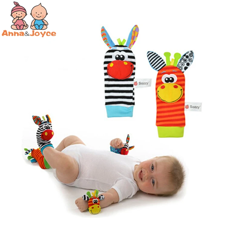 New Garden Bug Wrist Rattle Foot Socks Multicolor 2pcs Waist+2pcs Socks=4pcs/lot