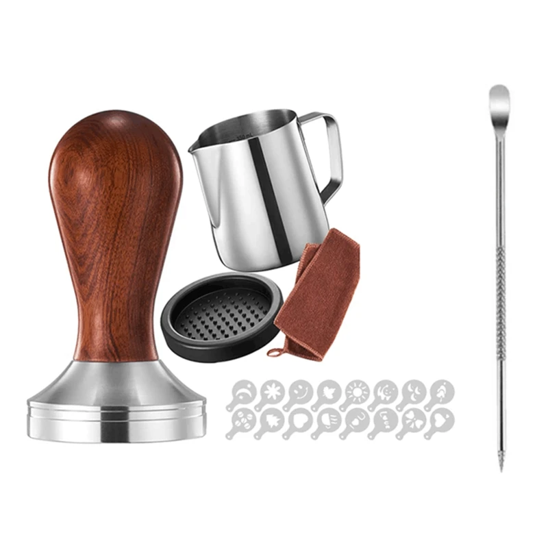 

Espresso Tamper Set - 51Mm Tamper - Frothing Pitcher, Tamper And Espresso Accessories - Barista Espresso Hand Tamper