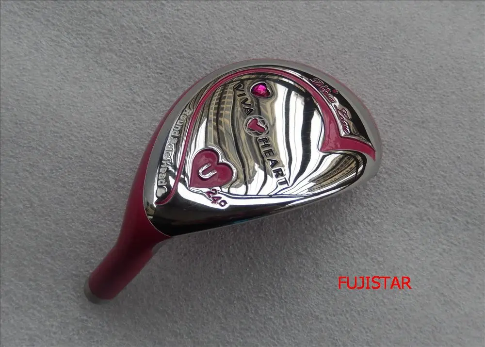 FUJISTAR VIVA HEART Golf head Lady golf hybrid 24deg with cover Pink colour 0.335 size hosel