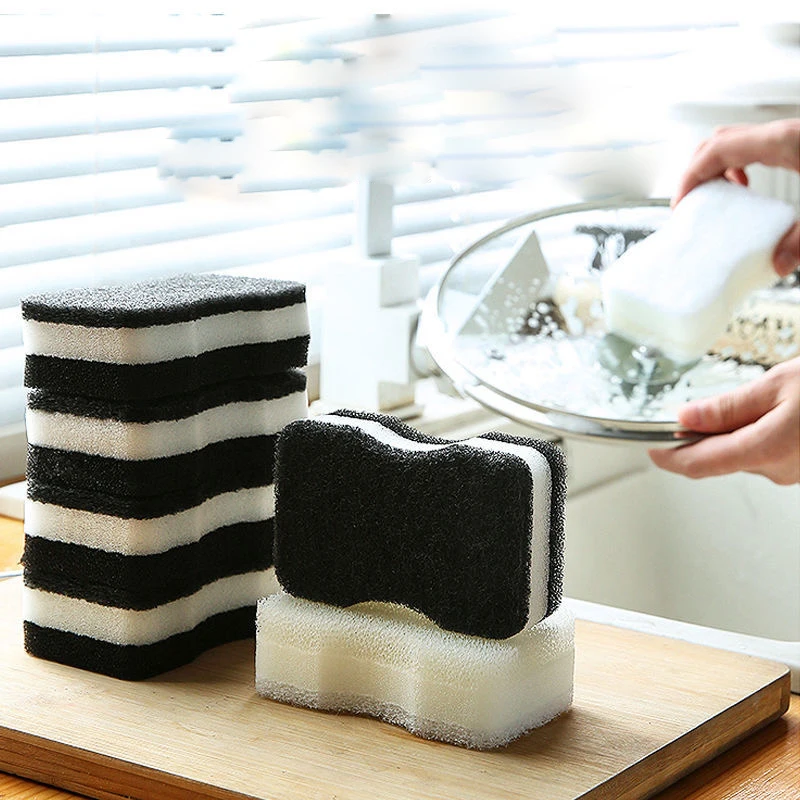 

10/5 шт., двусторонние губки для чистки кухни