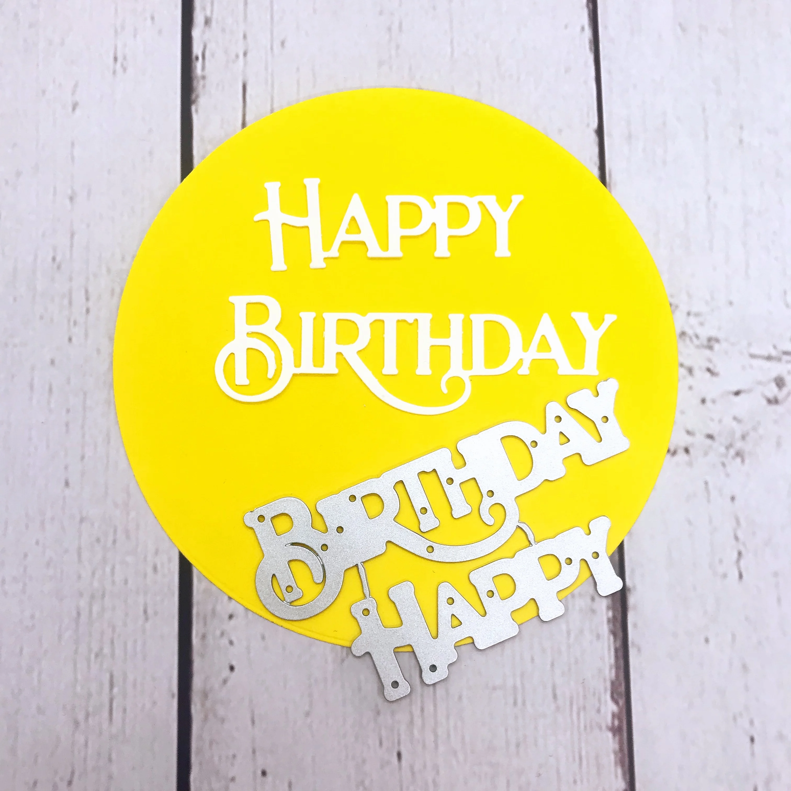 

Happy Birthday Word New Arrivals 2023 Metal Cutting Dies for DIY Scrapbooking Stencil Stamps Crafts Embossing Paper Cards Making