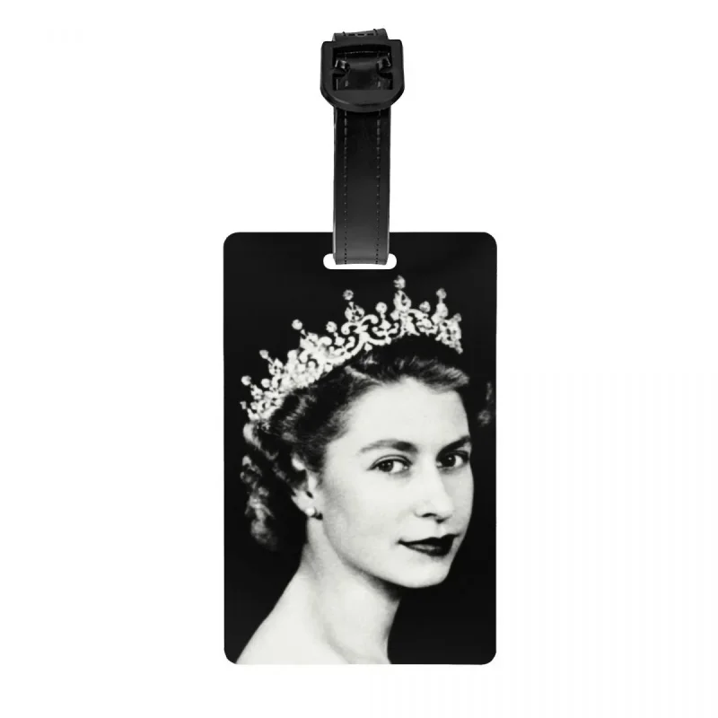

Пользовательский Ретро багажный ярлык королевы Елизаветы II с именной карточкой Королевский Великобритания Личная Обложка идентификационная этикетка для путешествий сумка чемодан