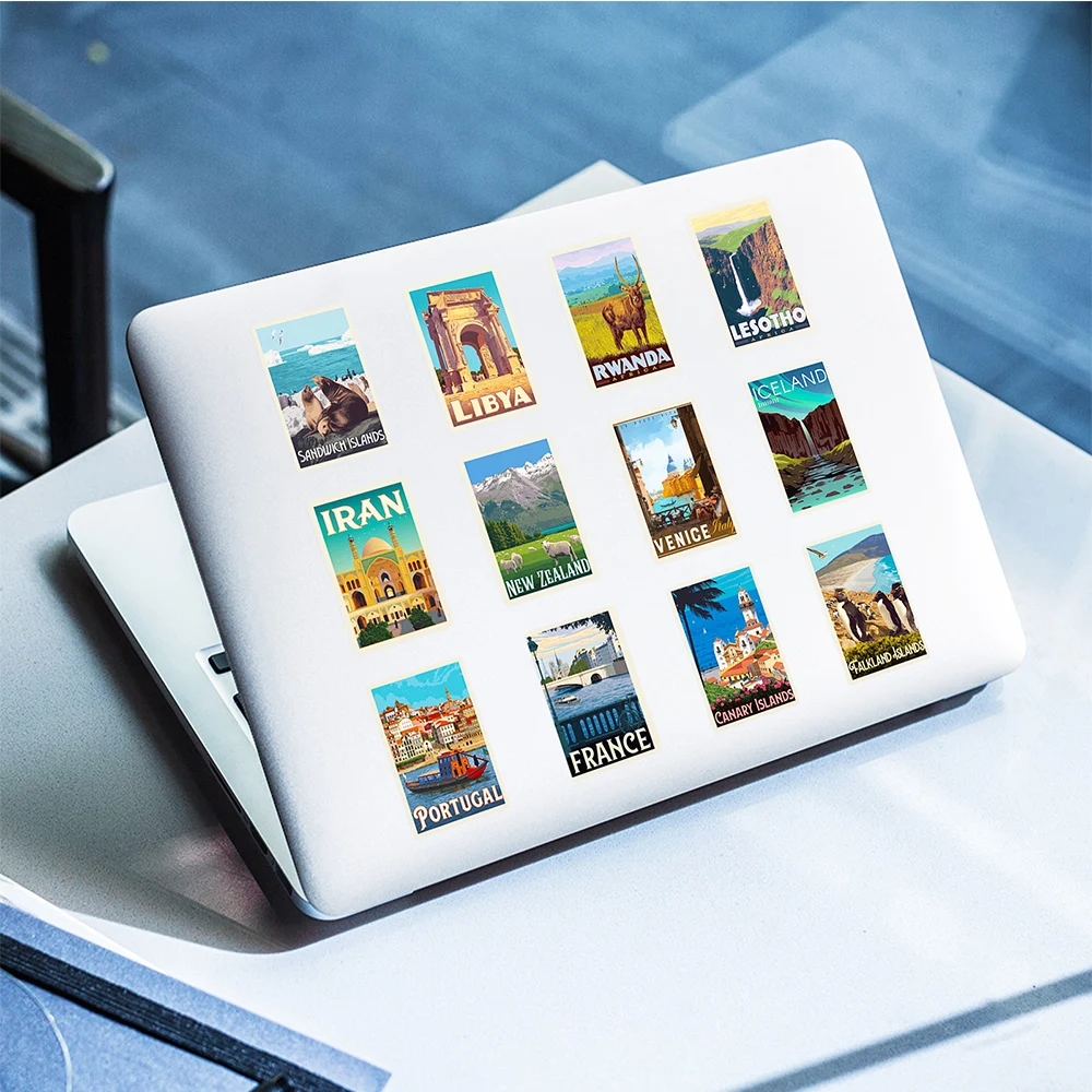 25/50/100 шт. всемирно известные строительные наклейки эстетические для путешествий