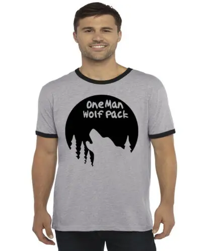 Забавная Мужская Футболка One Man Wolf Pack мужские подарки одежда женская
