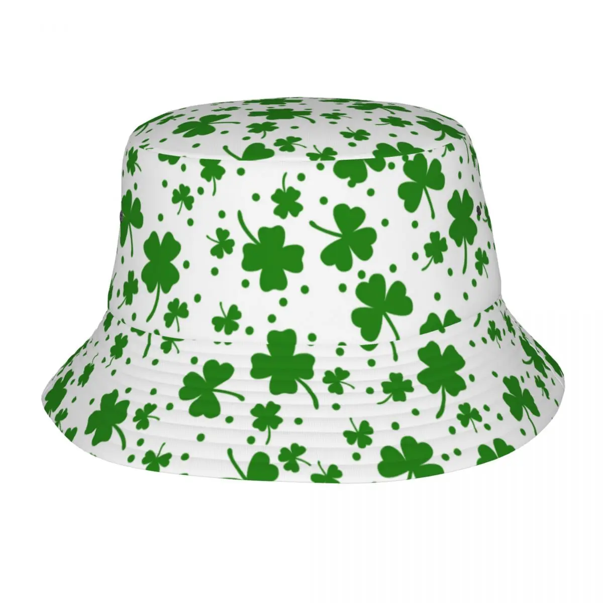 

Lucky Green Clover Shamrock Bucket Hats for Women Men Irish St Patrick's Day Streetwear Bob Fisherman Hats Girls Boys Panama