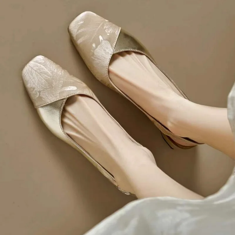 Женские босоножки на толстом каблуке туфли с квадратным носком застежкой