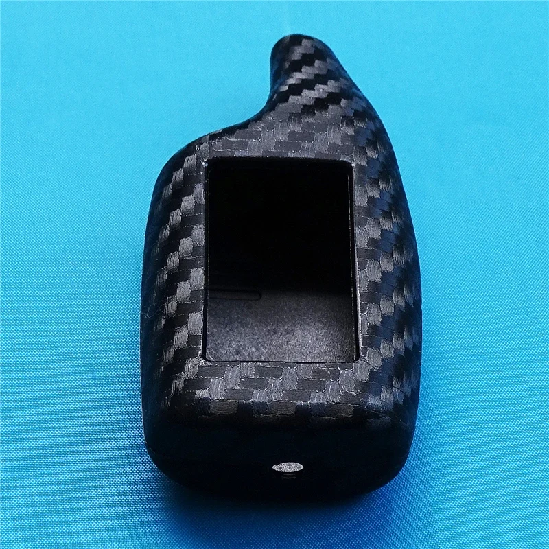 

ЖК-Брелок дистанционного управления для российской автомобильной сигнализации Scher Khan M5 Magicar 5, силиконовый, углеродное волокно