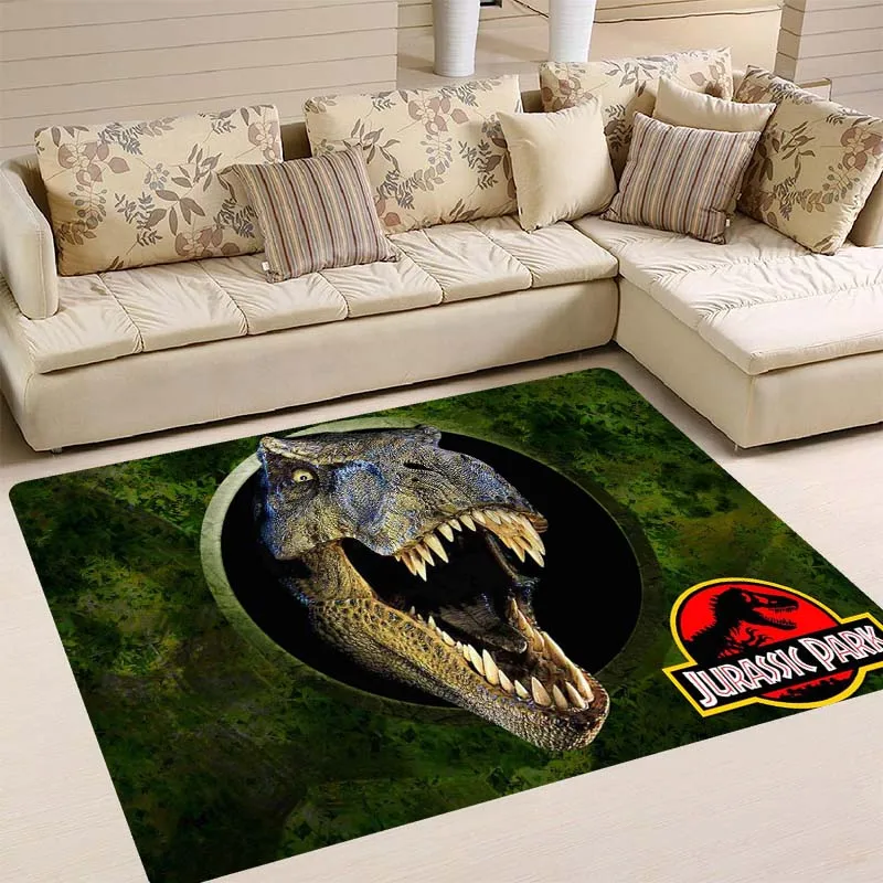 

Jurassic Park Dinosaur Cartoon Area Rugs For Boys Bedroom Living Room Play Game Carpets Indoor Mat Kids Play Non-slip Floor Mat