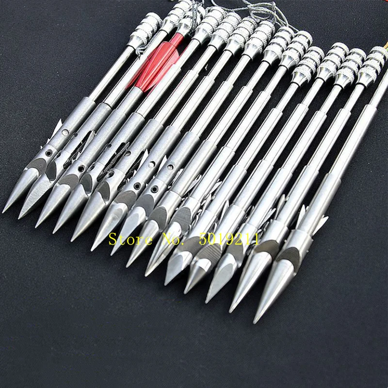 

10pcs Slingshot Arrows Fish Dart Fishing Gear Stainless Steel Arrowhead Dart Hunting Shooting slingshot Accessorie Catapult