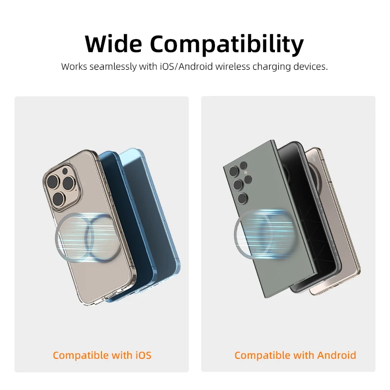 Кольцо VYVYLABS для магнитного беспроводного зарядного устройства Magsafe для iPhone 17, 16, 15, 14 Pro Max 13 12, мини-универсальная металлическая наклейка, магнит (art.: 3920cf848436d) - 3920cf848436d