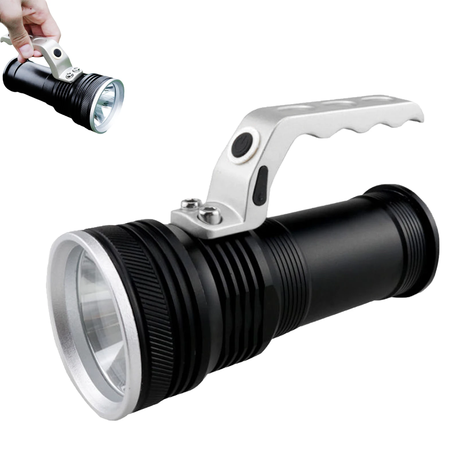 

Фонасветильник для чрезвычайных ситуаций, портативный супер яркий светодиодный фонарик, водонепроницаемый перезаряжаемый фонарик с 3 режи...