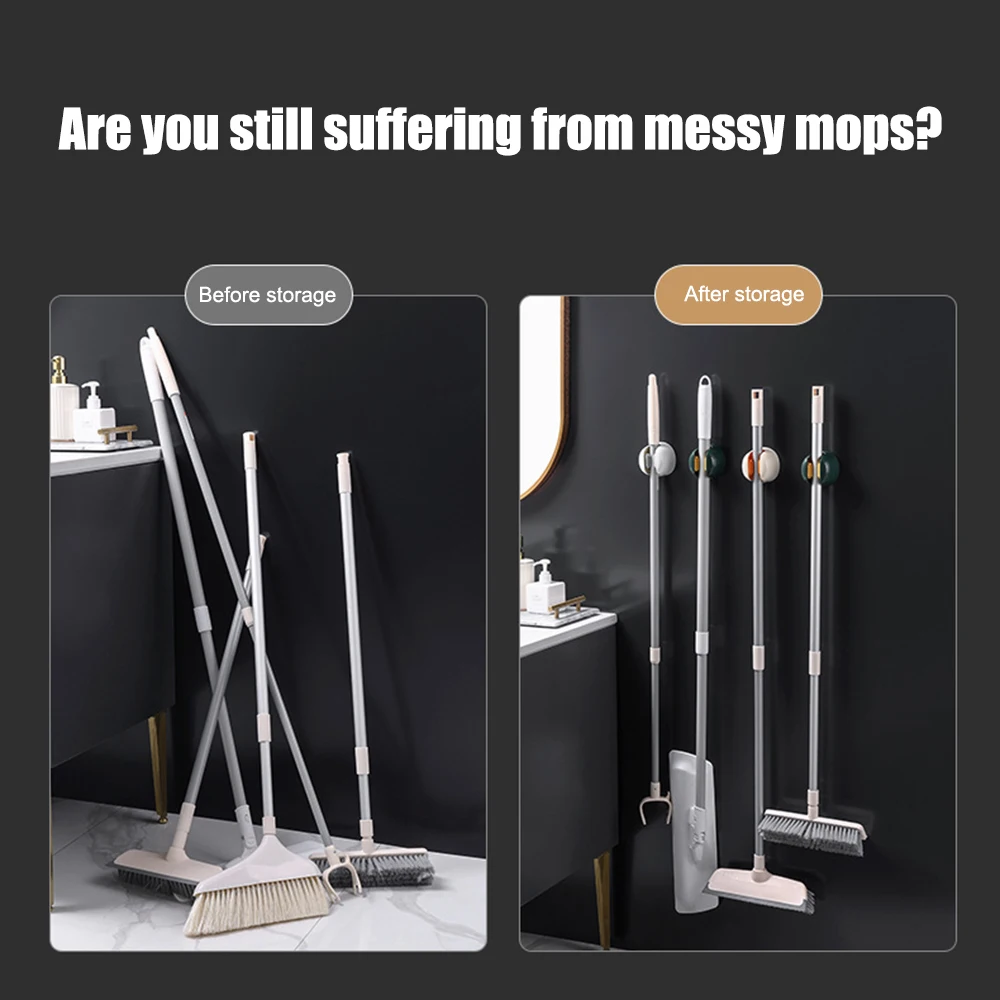 

Настенное крепление-держатель для швабры, легко использовать