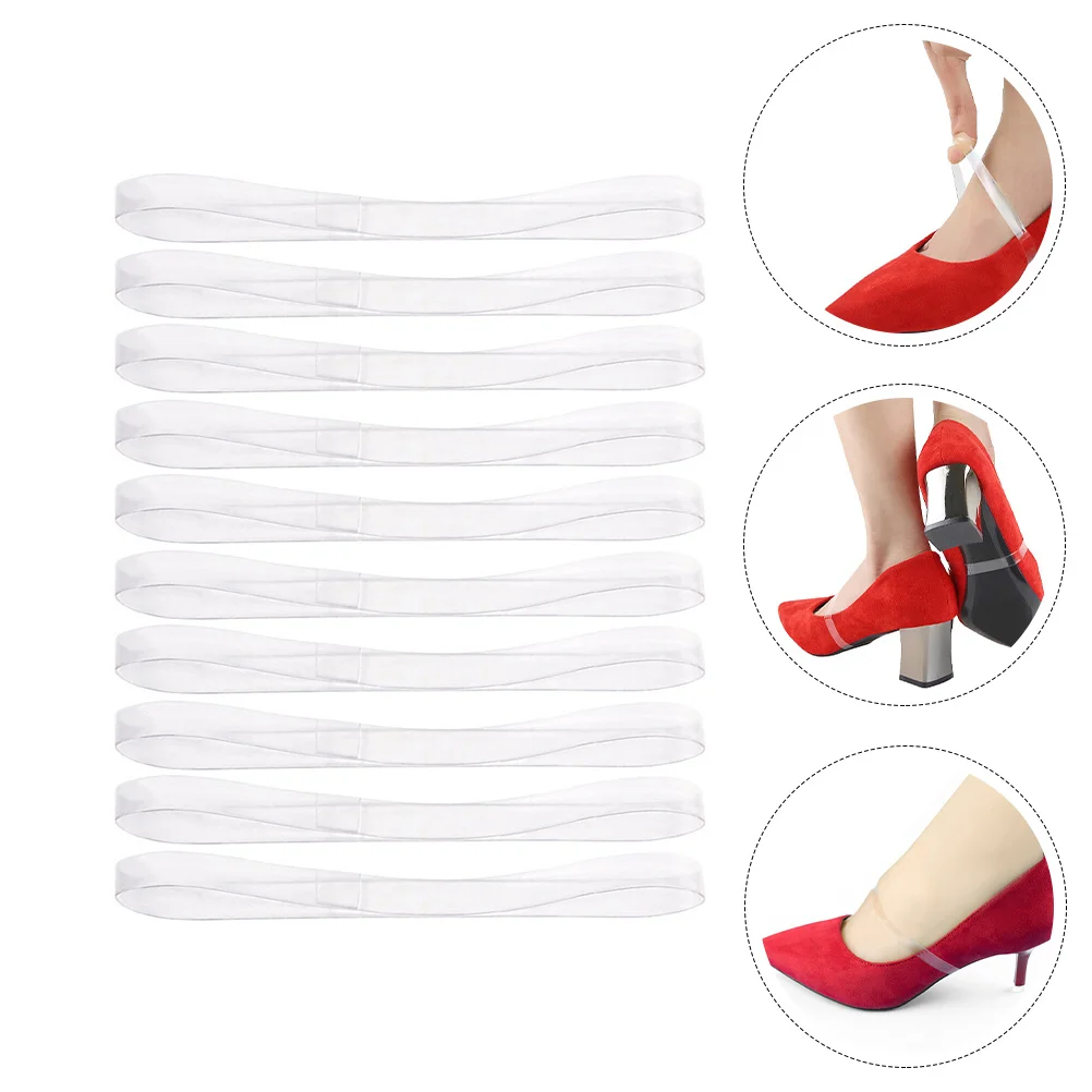 5 Pairs of Fixing Shoes Straps Transparent Shoelaces High-heels Accessories for Women Shoes