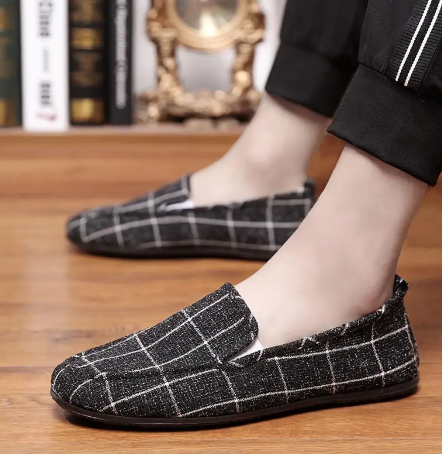 

Old Beijing Cloth Shoes Men's Shoes Spring And Summer Men's Casual Slip On Lazy Shoes Canvas Shoes