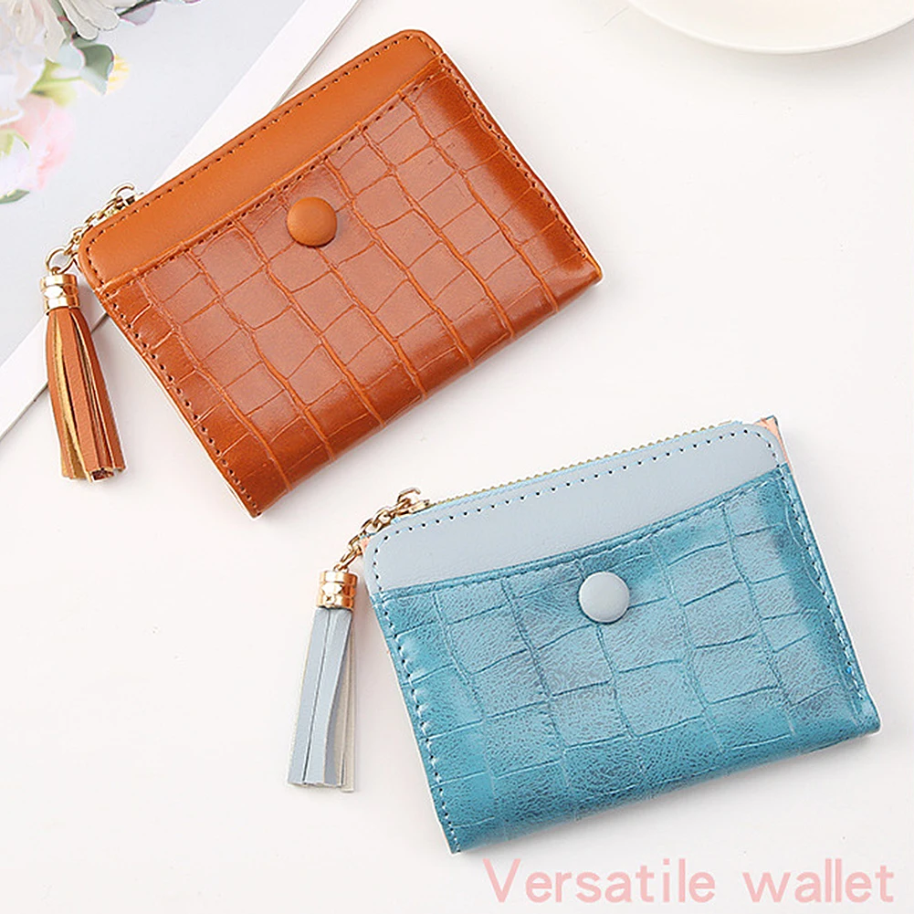

남성지갑 Thin Solid-Color Hasp Stone Pattern Short Wallet Large Capacity Portable Coin Purse For Women Girls Leather Wallet
