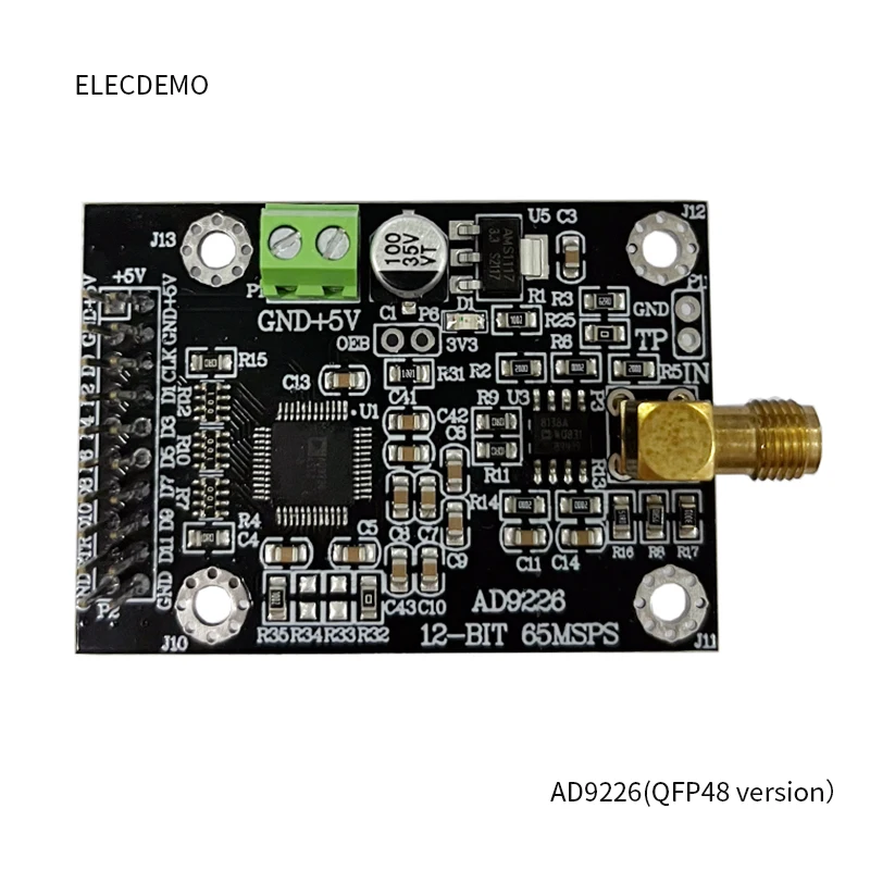 Módulo de Alta Velocidade Adc 65m Amostragem Aquisição de Dados Analógico-para-digital Conversor Fpga Placa de Desenvolvimento Apoio Ad9226