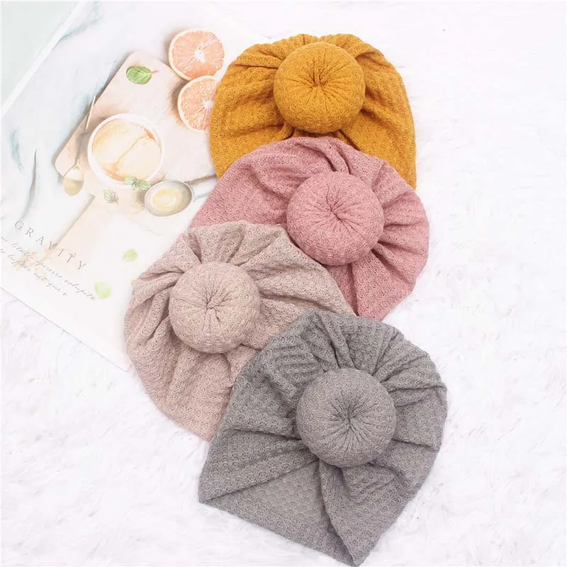 

Newborn Baby Hats Beanie Solid Color Elastic Kids Bonnet Cap Spring Autumn Cotton Hat Children Head Scarf Headwear Girl Headwrap