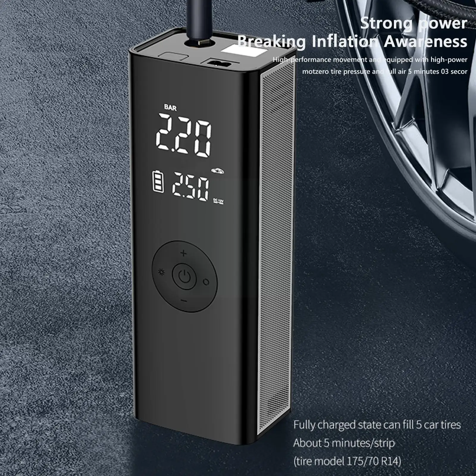Air Compressor 6000mAh Air Pump For Car Portable Tyre Inflator Electric Motorcycle Pump Compressor For Car Motorcycles Bicy W1S0