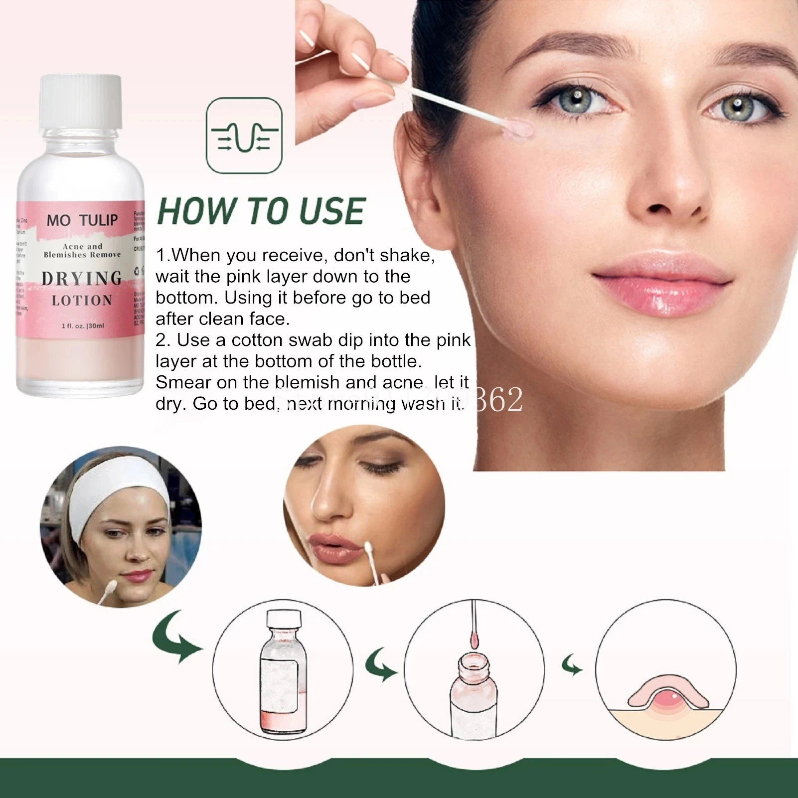 30 мл MO TULIP Mario Badescu сухой лосьон сжимаемая Сыворотка для лица сыворотка против акне