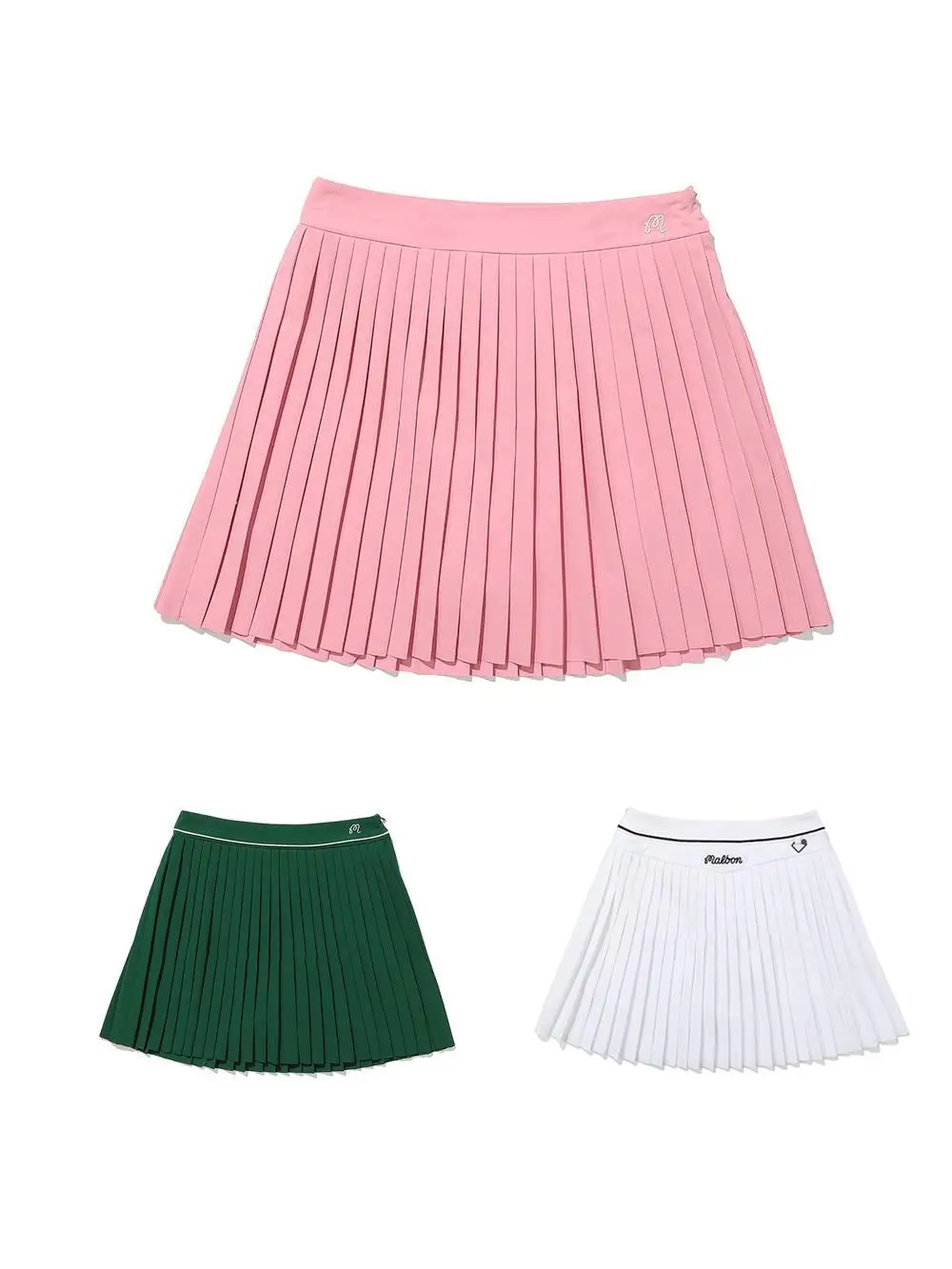 

Лето 2023, Южная Корея, MALBON, Женская юбка для гольфа, все в одном, однотонная плиссированная юбка, Спортивная, с высокой талией, с защитой от экспозиции