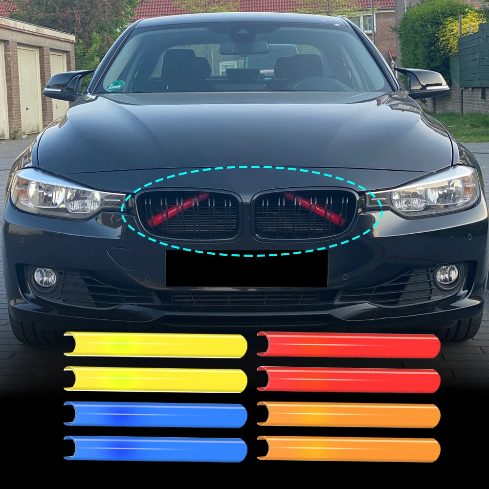 

Полоски для отделки передней решетки радиатора для BMW F30 F32 3 4 Series 4 цвета полоски для отделки радиатора в спортивном стиле полоски для отделк...