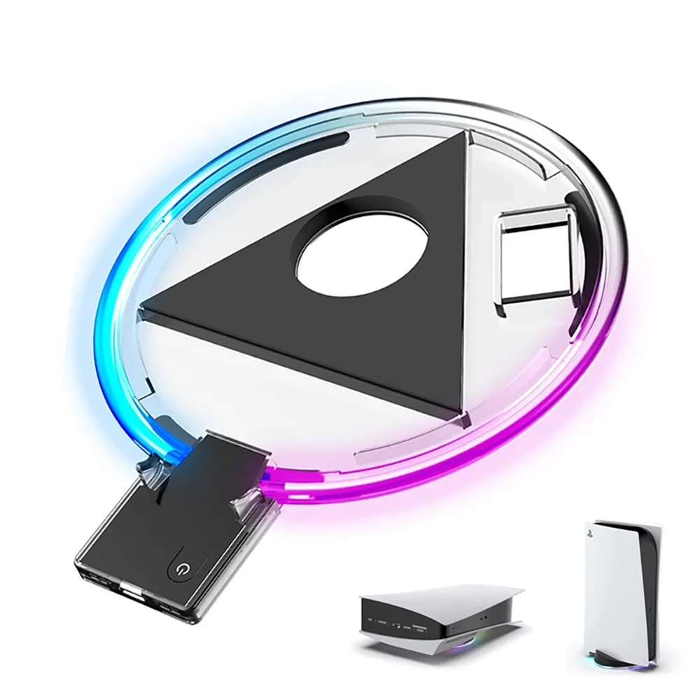 

NEW For Playstation 5 PS5 Host Vertical Stand Base LED Atmosphere RGB Luminous With 4 Mode Light Game Console Holder Accessories