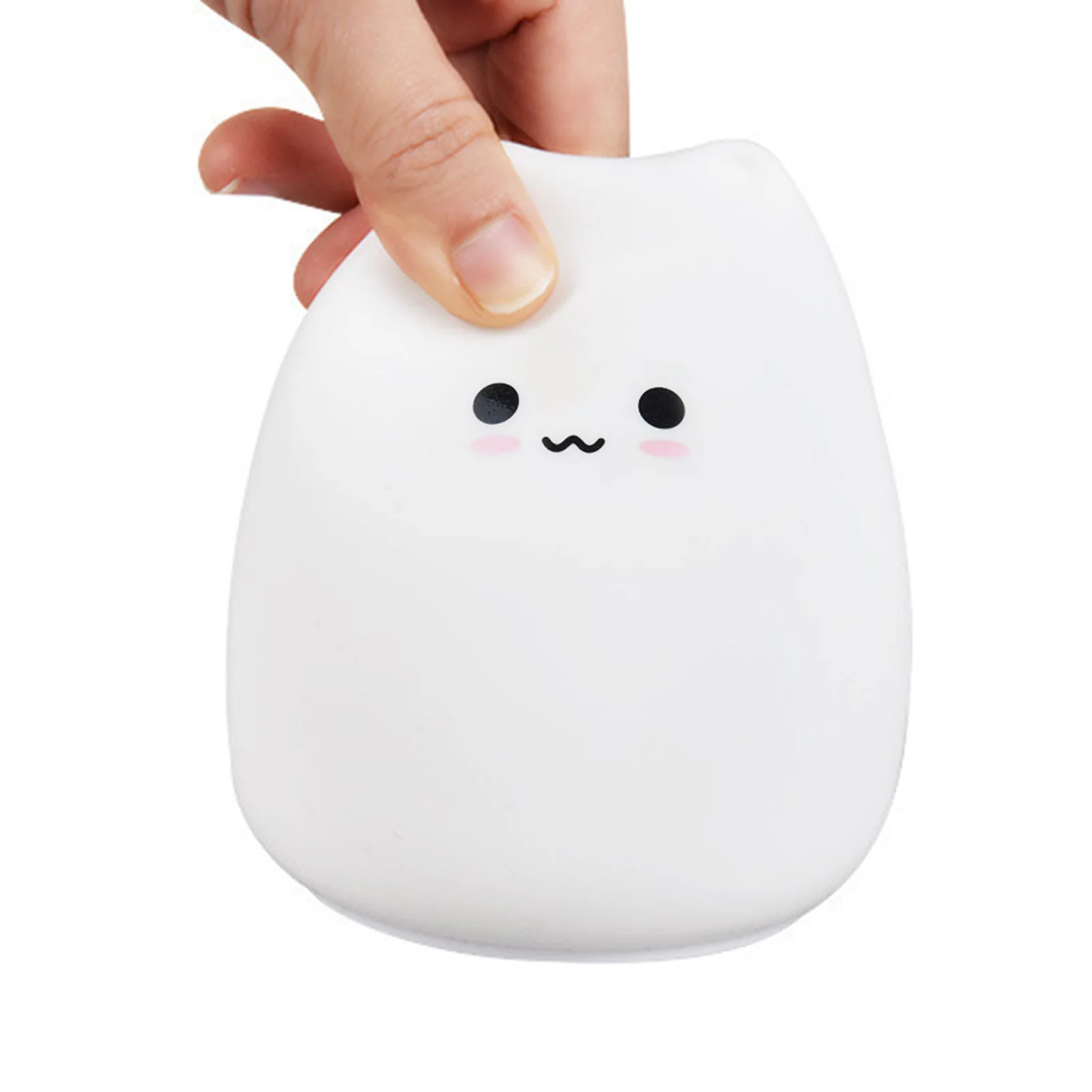 

Silicone Soft Cat Lamp Battery Powered Cat Lamp Silicone Gifts For Teen Girls Women Night Light With Tap Control Battery Powered