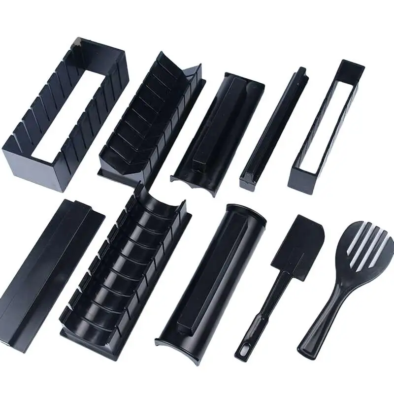 

Устройство для приготовления суши, форма для суши и риса, 10 штук, набор для суши «сделай сам», Забавный набор для суши и риса, набор инструмен...