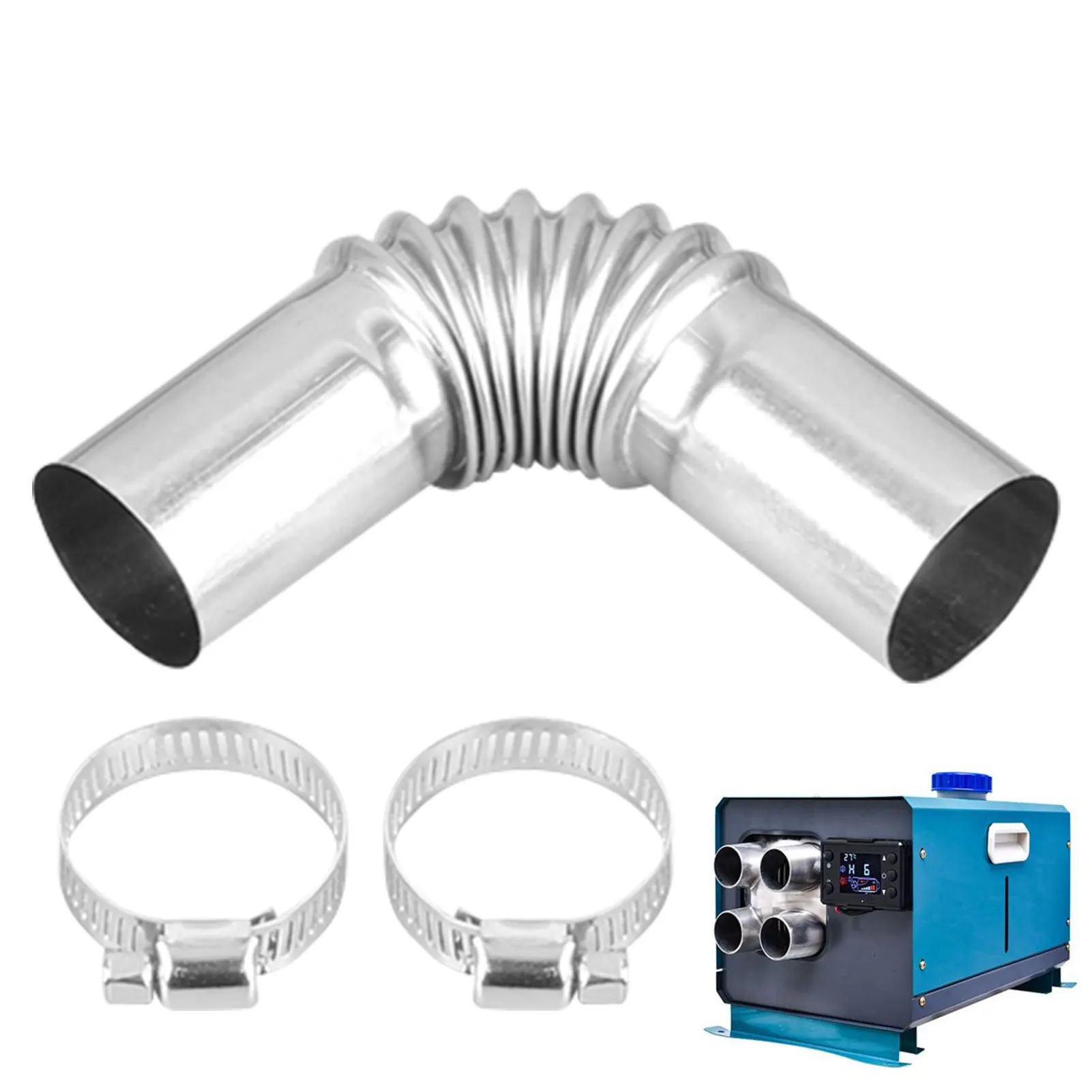 

Соединитель для воздуховода 0,94 дюйма, Φ коленчатый Выпускной канал, выхлопной соединитель из нержавеющей стали, выхлопная труба, соедините...