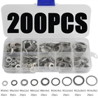 Набор прокладок для плоской шайбы M5M6M8M10M12M14, 9 размеров, 200 шт.