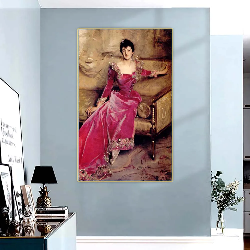 Картина маслом на холсте Джон певица арт миссис хуг-хэтбэтсли эстетичный постер