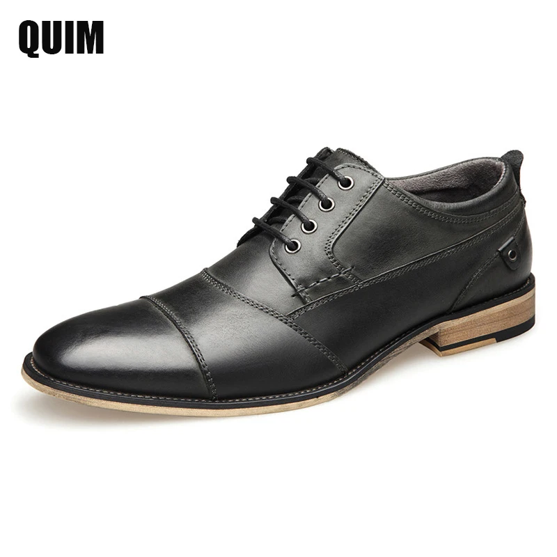 

Brand Men Shoes Top Quality Oxfords British Style Men Genuine Leather Dress Shoes Business Formal Shoes Men Flats Plus Size 50