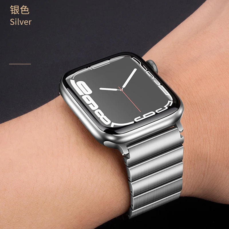 Ultra Light Titanium Strap For Apple Watch 7 44mm 42mm 40mm 38mm 49mm Ttanium Business Watchband for iWatch Series 8 7 6543 Se